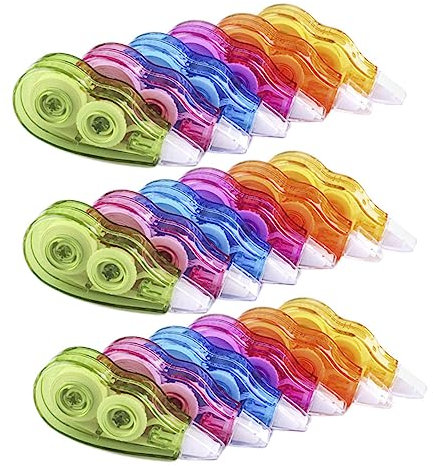 Hemobllo 18 pcs Rubans Correcteurs Portables pour Étudiants Fournitures Scolaires Pratiques Couleurs Aléatoires Outils de Correction Adhésifs pour Garçon Fille Couleur Couleur Aléatoire