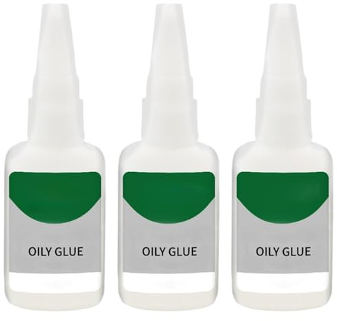 3PCS Oily Glue 20g, Waterproof Quick Dry Strong Adhesive Thin Super Glue for Metal, Plastic, Wood, Ceramics
