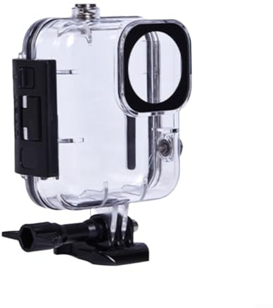 Lastdaytime Boîtier étanche pour appareil photo, boîtier en verre trempé transparent avec cadre en acier inoxydable, protection de plongée, design transparent