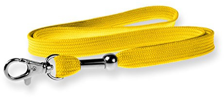 Kandinsky Schlüsselbänder Lanyards unbedruckt, Gelb, mit Verschluss, 12 mm Breite (50 Stück)
