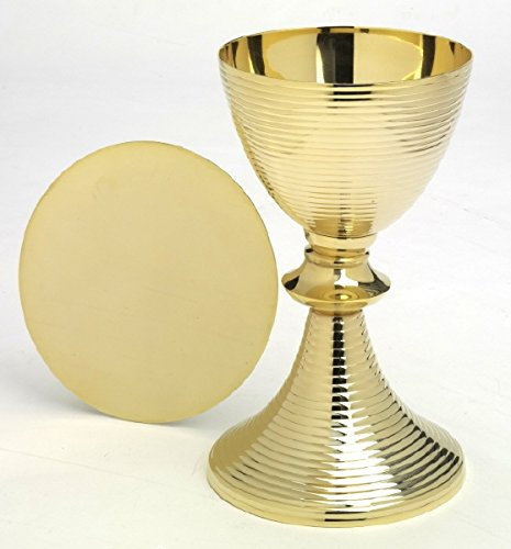 Altarkelche Kelch mit Patene vergoldet (Höhe 21 cm)