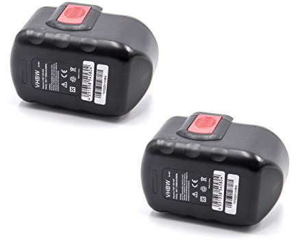 vhbw 2X Akku kompatibel mit Bosch GSB 24 VE-2, GSA 24VE, GSB 24VE-2, GMC 24V, GSA 24V, GLI 24V Werkzeug (2000 mAh, NiMH, 24 V)