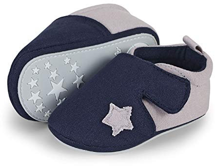 Sterntaler Baby Jungen Krabbelschuh Slipper, Blau (Marine 2301951), 19/20 EU