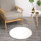 Teppich Wölkchen Fell Rund, Fellteppich Rund, Kunstfell Teppich Waschbar, Hasenfell, Kaninchenfell - Fell Sitzkissen Stuhlkissen Rund,Fell für Stühle, Kunstfell Stuhlauflage - Weiss - Rund 45cm