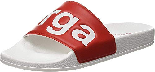 Superga S111I3W Unisex-Erwachsene Dusch- & Badeschuhe, Weiß (White-Red A06), 42 EU