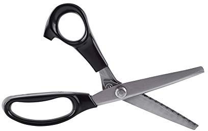 Professionelle Zackenschere, 9 Zoll Edelstahl mit 7mm Dreieck-Rand, präzises Schneiden von Stoff und Dekomaterialien für Schneider, Bastler und Heimwerker