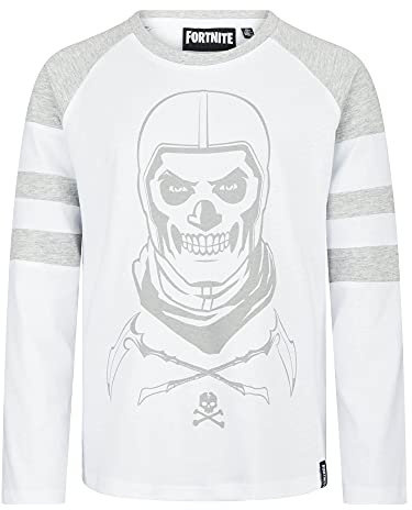 Fortnite Maglietta a maniche lunghe, Bianco/grigio, 14 anni
