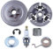 Kit 3/8 Ruota Dentata Frizione per Stihl 017 018 MS170 MS180 021 023 025 MS210 MS230 MS250, ADEFOL Pignone + Tamburo Frizione + Cuscinetto + Vite Senza Fine + Rondella + E-Clip + Candela