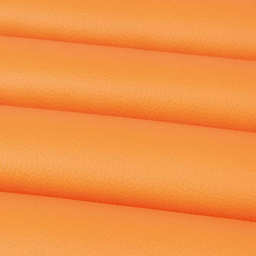 Bestlivings Kunstleder in Orange als laufende Meterware, Bezugs Polsterstoff viele Farben in Lederoptik zum Nähen und Beziehen 145cm Breite
