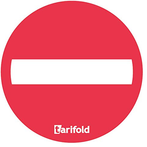 Tarifold Fr 7999825- Stickers de Signalisation Pictogramme « Sens interdit » Ø 50 mm, Rouge/Blanc | Surfaces lisses – Adhésif Haute Performance (Lot 10 pcs)