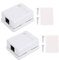 Fafeicy 2Pcs Mount Box RJ45 Cat6 Single Port Desktop Information Network Junction Boxes with Screws for Communication and Socket Connection