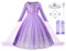 JerrisApparel Fille Princesse Costume Paillette Neige Fête Halloween Déguisement (5 Ans, Violet avec Accessoires)