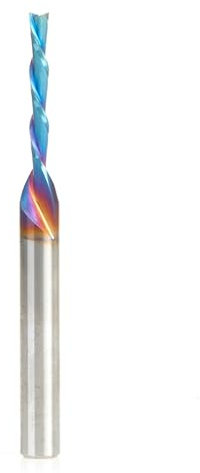 Amana Tool 48216-K SC Spektra Extreme Tool Life Fraise à Bois Mèche à défoncer en spirale avec revêtement plongeant 3 mm de diamètre x 20 mm de CH x 6 mm SHK 63 mm de long