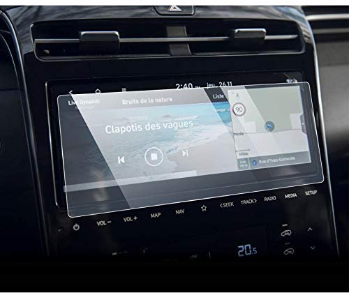 YEE PIN Protecteur d'écran compatible avec Tucson NX4 2021+, HD Clear Film de protection de navigation GPS résistant aux rayures - Protecteur en verre trempé
