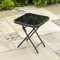 Gardden Mile - Mesa de jardín Plegable Funcional con Tapa de Cristal para terraza, Ideal para jardín o Interior, Mesa Auxiliar de Moda, Plegable para un fácil Almacenamiento