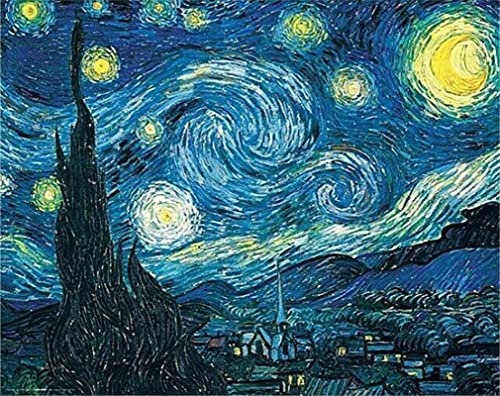 Pintura Diamante 5d Completo Adultos Personalizada,Noche estrellada de Van Gogh Diamond Bordado Painting,Mosaico Punto De Cruz ArtesaníAs,DecoracióN Del Hogar Regalo,Diamante Cuadrado,12x16pulgadas