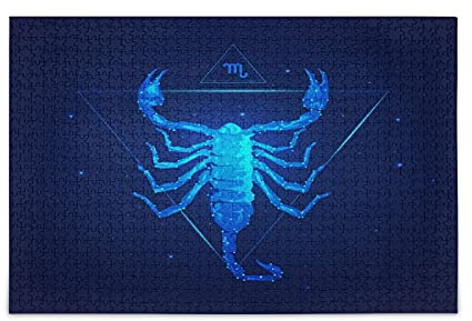 Blue Space Scorpio Scorpion Puzzles 500 1000 Teile für Erwachsene Spielzeug Puzzle Spiel für Mädchen(Jedes Foto kann individuell angepasst werden)