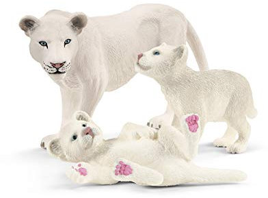 SCHLEICH WILD Life | Löwenmutter mit Babys 42505 | detailgetreue Tierfiguren | Zoo Spielzeug Jungen und Mädchen | Deko für Geburtstag | Spielfigur ab 3 Jahre | Set aus 3 Teilen
