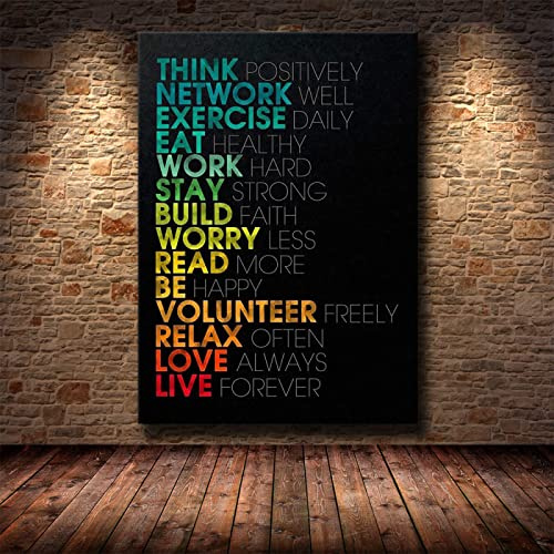 TANYANG Wandkunst The Office Decoration No Pain No Gain Motivierende Poster Drucke Kunstwerk Leinwand Gemälde Wanddekoration 60X90Cm Kein Rahmen