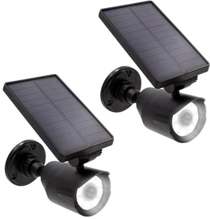Panta Safe Light Solar LED - Doppelpack - 8 Hochleistungs-LEDs - bis zu 7,5 Meter Reichweite - wetterfest & robust - Abschaltfunktion - Tageslicht-Sensor