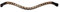 ARBO-INOX Stirnriemen Stirnband Leder mit Goldener Kette geschwungene Form (Cob Vollblut, Schwarz/Gold)