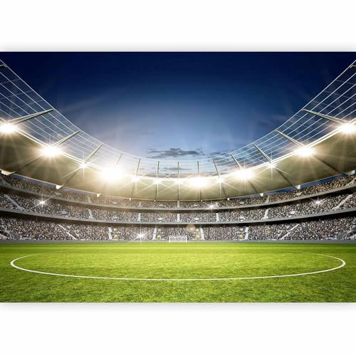 murando Photo Wallpaper Stadion 350x256 cm / 138x97 Non-Woven Premium Art Print Fleece Wall Mural Decoration Poster Picture Design Modern Football Stadium Soccer i-B-10024-a-a