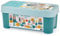 Ecoiffier- Cofre de Juegos 4 en 1, Incluye Pirámide, Cuentas Encajables, Vasos Apilables, Bloques, Colores Pastel, Motricidad Fina, Para Niños Niñas a Partir de los 12 Meses (7600007915)