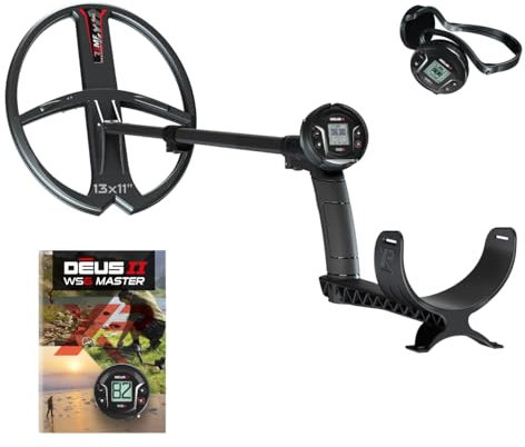 XP Metal Detectors Deus II 13x11 WS6 Master - Weatherproof and Multi Frequency, Ideal for Treasure and relic Hunting, WS6 Wireless Headphones and S-Telescopic Stem (DEUS2-34FMFWS6E)