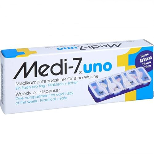 MEDI 7 uno Medikamentendosierer für 7 Tage blau 1St