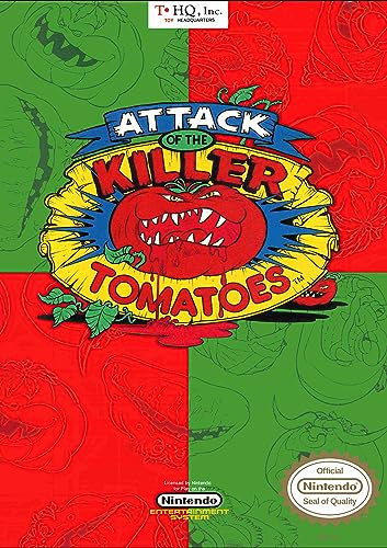 Pixel DemonMG Retro NES Poster Gaming Super Nintendo Attack of the Killer Tomate A3 Poster