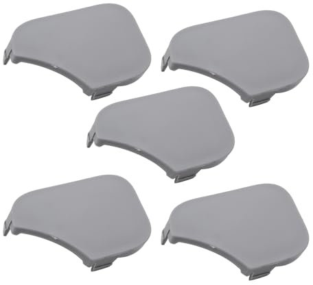 SHLPDFM - Set di 5 coperture per gancio di traino per paraurti anteriore, colore bianco, 1375861, 6S6117A989AA, compatibili con Ford Fiesta Mk6 2005-2008
