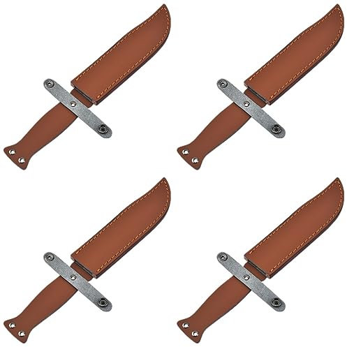 Toddmomy 4 Stück Lederscheide Lederschutz Campingversorgung Abdeckung Für Campingschneider Campingschneiderschutz Hausversorgung Messerschutzhülle Verbundleder Outdoor-messer Haushalt