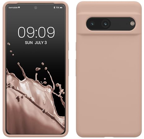 kwmobile Handyhülle für Google Pixel 7 Hülle, für Pixel 7 Case - Hülle Silikon - kabelloses Laden - Altrosa matt