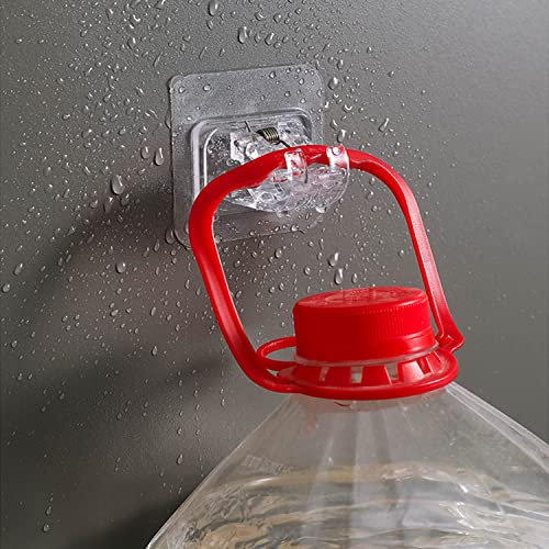 Self Adhesive Curtain Rod Holder, Curtain Rod Brackets No Drilling, Wall Hooks Curtain Hangers for Bathroom Kitchen and Hotel (8PCS, Black)