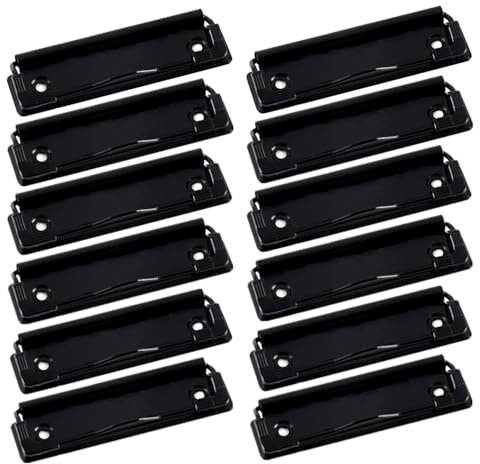 Klemmbrett Clip, Drahtbügelmechanik Klemmmechanik Klemme Klemmbrett Mappe, CuiCanfla 20 Stück Plattenhalter für Schreibwaren, Taschenordner, Büroordner, Schwarz