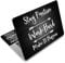 AIMSA Laptop Skin Sticker Decal, 12-15.6 inch Universal Cover, Scratch Resistant Art Decal Protector, Stay Positive Black