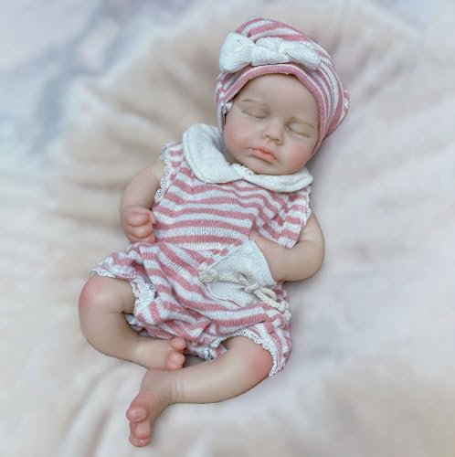 Bambole Reborn Bocca Aperta 13 Pollici Bambole Reborn Silicone Morbido Tutto Il Corpo Neonata Bambola Realistica Che Sembrano Vere per Bambina Ragazza