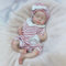 13 Zoll Kann Mund öffnen Reborn Baby Puppen Weicher Vollsilikon Reborn Puppen Lebensecht Real Life Puppe Wie EIN Echtes Baby Mädchen