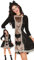 FIESTAS GUIRCA Bezaubernde Puppe Halloween Kostüm Damen – Horrorfilm Puppenkostüm – Vintage Halloween Kostüm Dame M 36-38