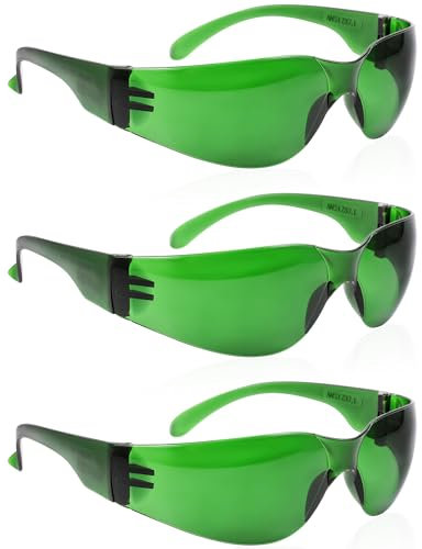 LIGHTMEUP Rotlichttherapie-Brille, umfassender Augenschutz für Rot- und Infrarotlicht, leichte und bequeme Passform, 3 Paar