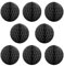 Activesale 8 Stück 7,6 cm Wabenbälle Partydekorationen hängende Blumenkugeln Decke Papier Pom Pom Ornamente für Hochzeiten, Geburtstagsfeiern, Weihnachten (Schwarz)