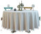 Daesar Tischtuch Rund 240CM Outdoor, Tischdecke Abwaschbar Beige Vintage mit Quasten Tischdecken für Draußen Garten Party Wetterfest