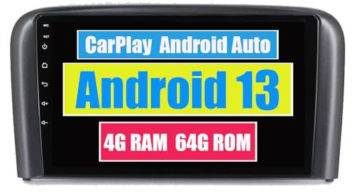 RoverOne Autoradio CarPlay Haupteinheit für Volvo S80 1996-2006 Android Auto Touchscreen Sat Navi Bluetooth WiFi Radio Player
