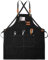 DAKLUNAR Canvas Schürzen Arbeitsschürze für Männer und Frauen Schürze mit Verstellbarem Gurt und 3 Taschen Schürzen für Kellner Küche Garten Kochen Kaffee Backen Künstler Malerei, Kreuz Zurück