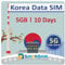 Korea Data NUR SIM-Karte 10 Tage | 5 GB 5G/4G LTE-Internetdaten | Kostenlose Testdaten 100 MB/1 Tag in EU | Reise-SIM-Karte | Prepaid-SIM-Karte | Keine Telefonnummer