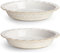 MALACASA 9 Inch Ceramic Pie Dish for Baking with Unique Kiln-Fired Glaze, Non-Stick Fluted Tart Pan, Hexagon Embossed Edge, 45oz, Perfect for Pies, Quiches, Tarts & Desserts, (Series Lydia, 2PC)
