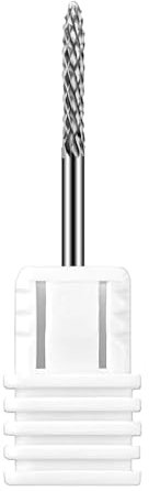 CGBE Brocas Torno Uñas Profesional, Brocas Manicura Carburo de Tungsteno para Quitar Residuos de Gel Curado y Cutícula, Grano Medio, Forma de Aguja, Fresas Torno Uñas para Manicure Pedicure