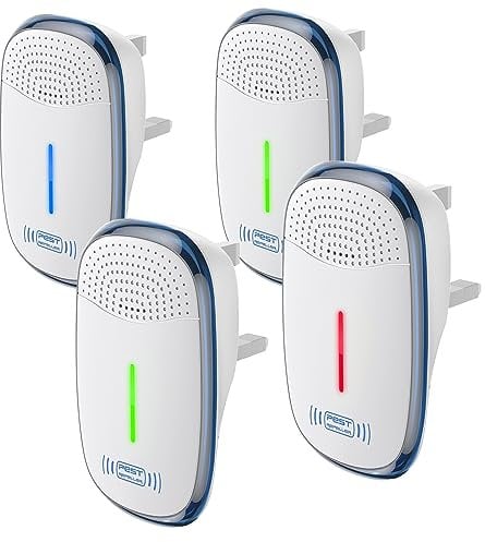 Ultrasonic Pest Repeller, 4 Packs, 2024 Upgraded Electronic Indoor Plug in for Insects, Mice,Ant, Mosquito, Spider, Rodent, Roach, Mosquito Repellent