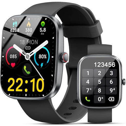Smartwatch Uomo Donna, 1.91'' Orologio Smartwatch con Effettua/Risposta Chiamate, 110+ Modalità Sportive Fitness Tracker con Cardiofrequenzimetro/SpO2/Contapassi/Sonno, Smart Watch Impermeabil IP68