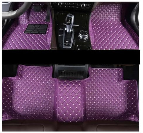 Auto Fußmatten Custom Car Fußmatten für Volvo für C70 1996-2013 Auto Teppiche Fuß Coche Zubehör fussmatten Auto(Lila)